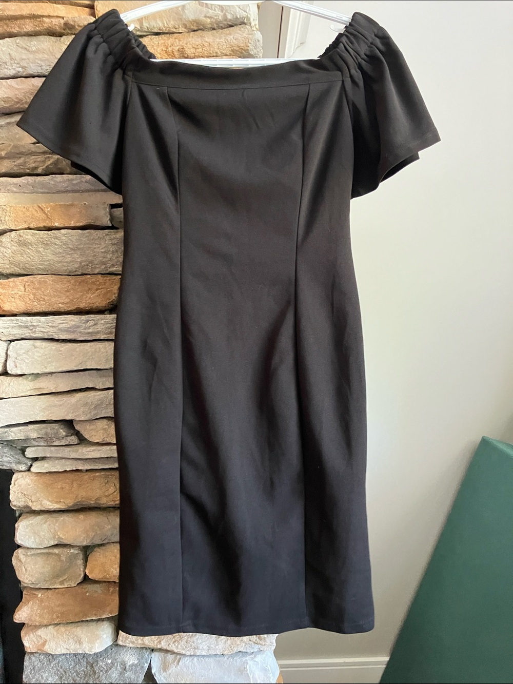Ina Black Off-Shoulder Sheath Dress